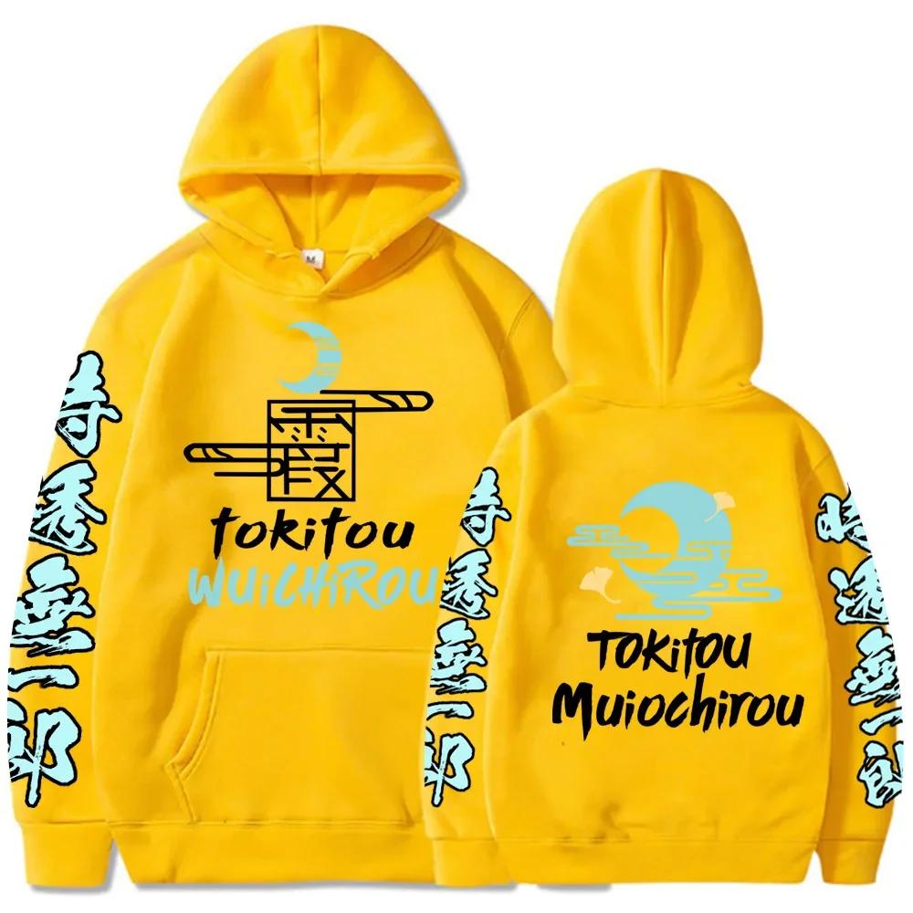 Hoodies Demon Slayer Long Sleeve Men and Women Sweatshirts with Casual Hooded Fleece Unisex Pullovers Fashion Pullover Clothing