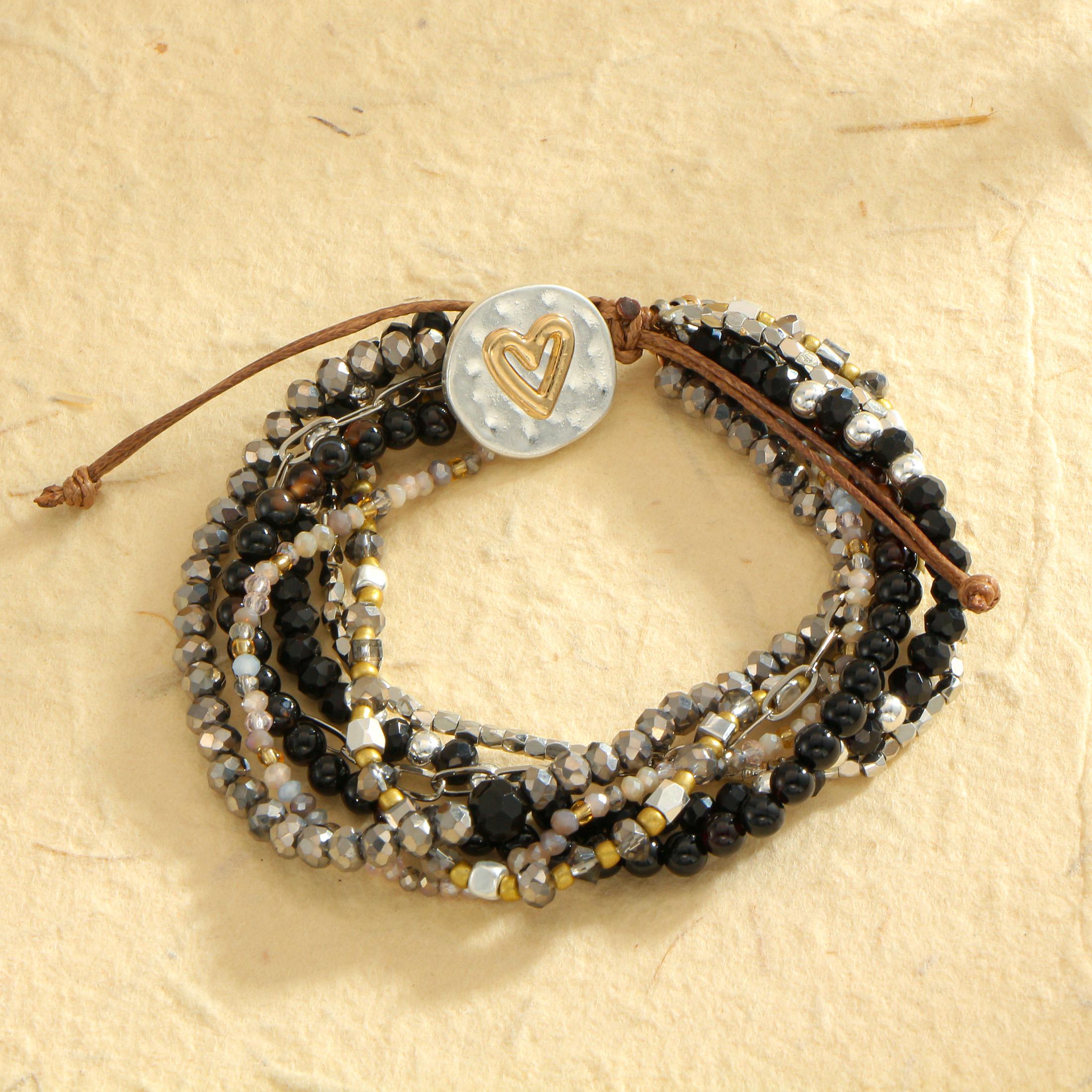 Multicolor Layered Beaded Golden Cross Charm Adjustable Bracelet Set for Women Bohemian Jewelry Gift