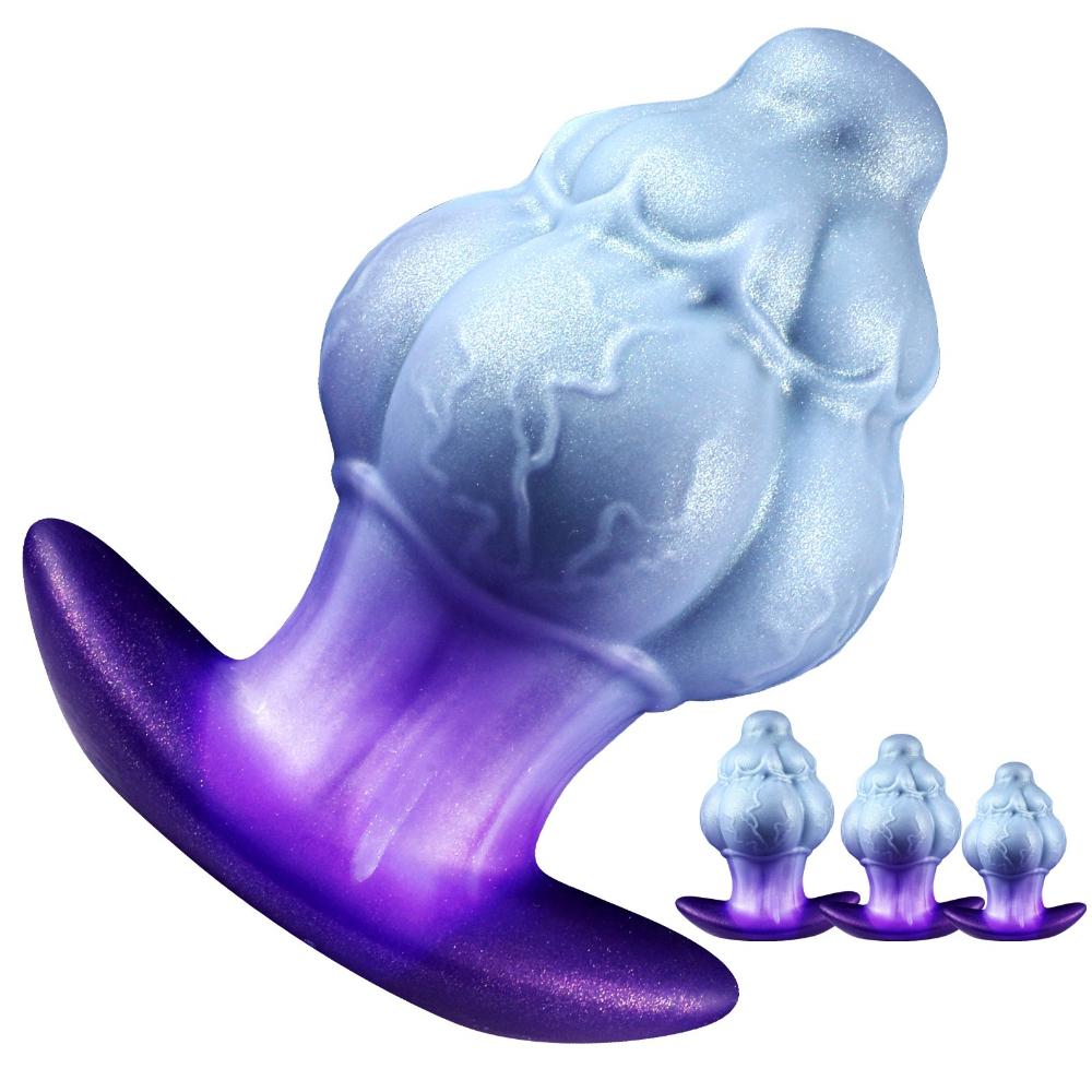 Flüssigsilikon Realistischer Analplug - Dildo für Analdehnung, Weicher Butt Plug für Männer Frauen, Erwachsenen Sexspielzeug