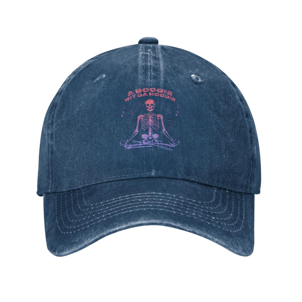 A Boogie Wit Da Hoodie Lazy Style Baseball Cap Structured Fit Sports Enthusiasts Washed Denim Cap