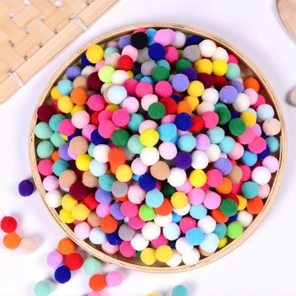 New Craft DIY Pompom Fluffy Balls Stuffed Pompoms Fur Ball Mixed Size 10-30mm Pom Poms Kids Toy