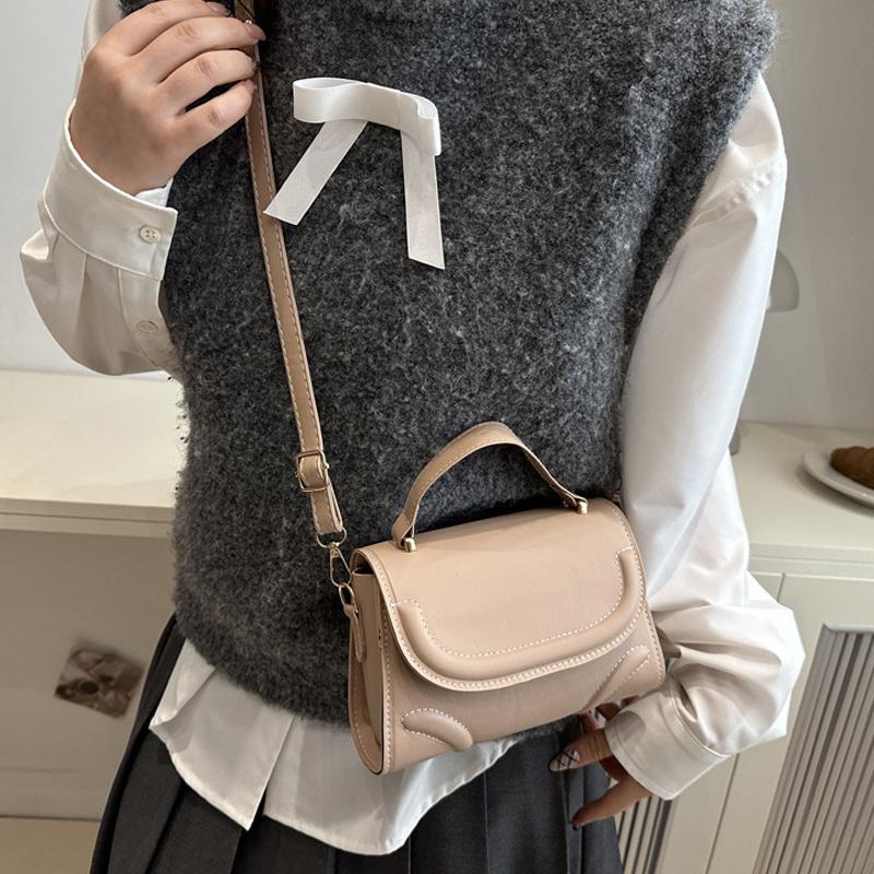 Yogodlns Crossbody Bag PU Leather Solid Color Shoulder Bag for Women Handbag Trendy Satchel Purse for Work Travel