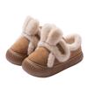 Bag heel cotton slippers women's winter Maillard style cute warm and velvet outer wear winter fluff drag cotton shoes women's