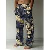 Men's 3D Retro Printed Baggy Casual Trousers,  Elastic Drawstring Waist with Pockets, for Spring Summer Home Outdoor Vacation