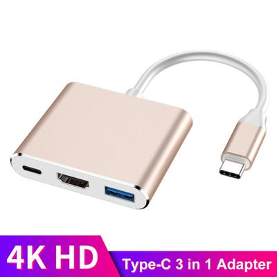 TYPE-C To HDMI + USB 3.0 3-in-1 Converter Mobile Phone Laptop On The Same Screen