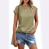 2026 Summer Women's Solid Color Round-neck Short-sleeved T-shirt