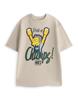 The Simpsons Short Sleeved TShirt  Unisexs Oatmeal  Official Merch