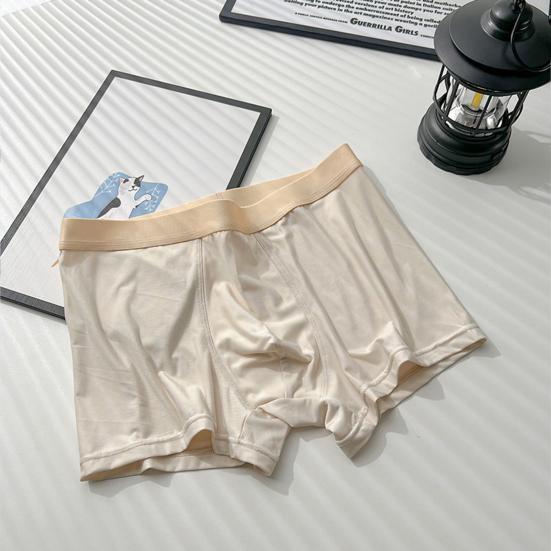 Slip da Uomo a Vita Media con Elastico in Vita, Tinta Unita con Stampa di Lettere, Mutandine Traspiranti U-convex