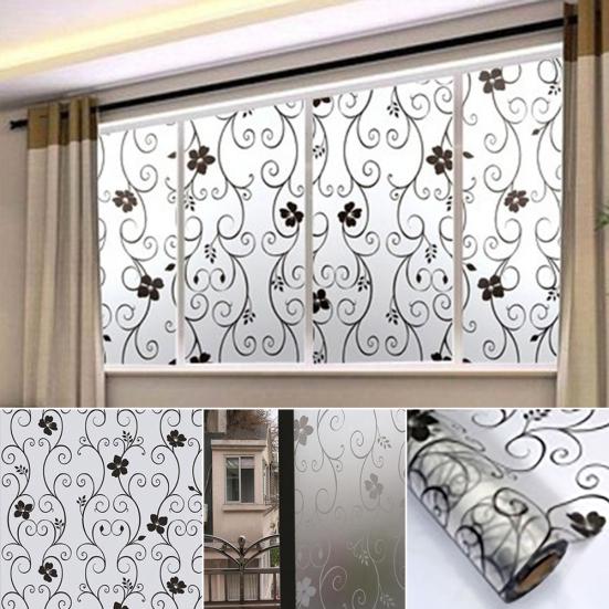 

Матовый Цветочный Дверь Окно Главная Спальня Ванная Комната Стеклянная Крышка Наклейка Фильм Декор