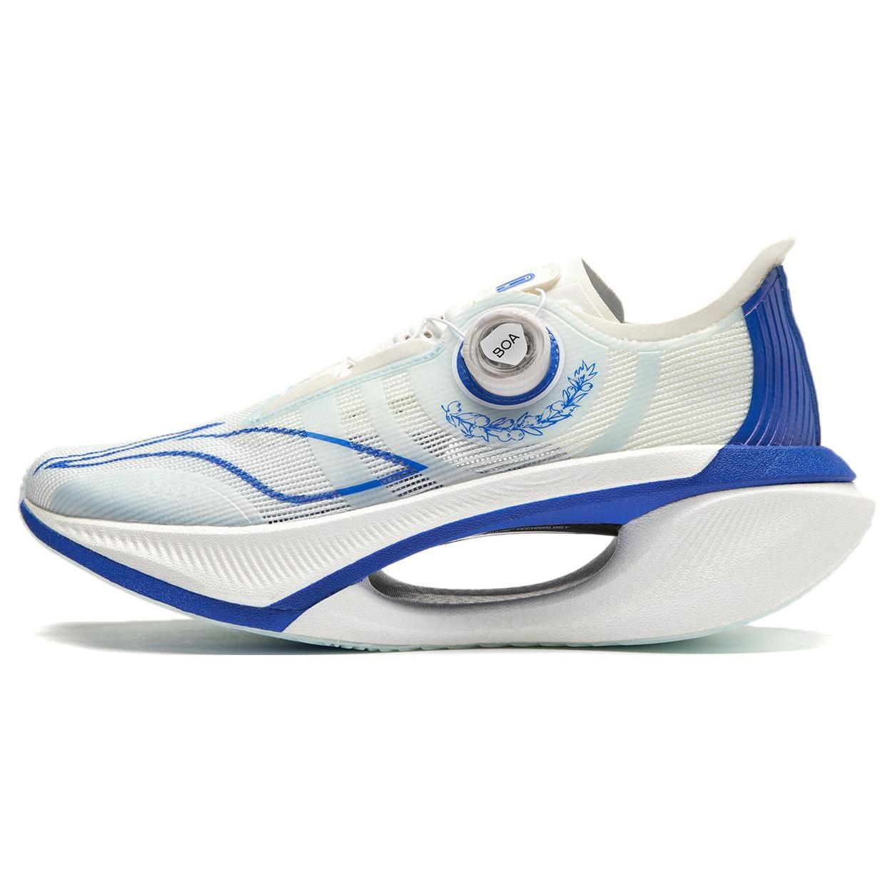 

LiNing Jueying 2 Cushioning Anti Slip And Wear Resistant Lightweight Rebound Low Top Running Shoes Unisex White Blue 44