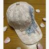 Fresh Sweet Summer Hats & Caps Lightweight Lace Sequin Flower Baseball Cap with Pearl Crystal Decorations Suitable Beach