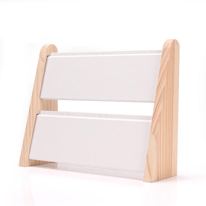 2 Lagen Houten Schuine Vorm Sieraden Display Ketting Hanger Organizer Stand Houder Rek Vitrine Dienblad