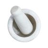 Crocon White Marble Mortar and Pestle Set – 4 Inch Spice Grinder and Herb Crusher, Stone Grinder for Kitchen, Ideal Kitchen Accessories for Home