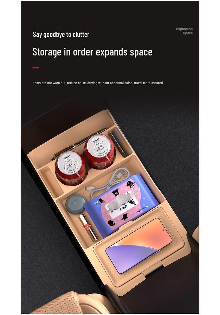 Compatible Starlight 560/730 Center Console Silicone Storage Box for 26/25 Models, Modified Car Interior.