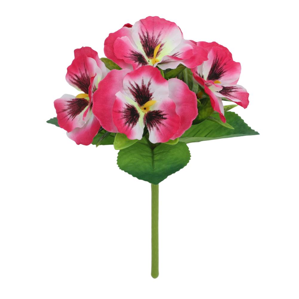 Realistic Silk Pansy Orchid Bouquet for Bridal Shower Decor Office Space Styling and Professional Photography Props