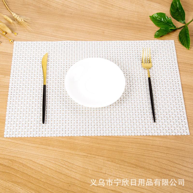 Simple and environmentally friendly Teslin PVC thermal insulation mat Western dining mat Easy to wash quick-drying non-slip hotel restaurant mat