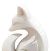 3D Printed Fox Sculpture, Matte White Minimalist Solid Structure Ornament, Stain-Resistant Smooth Surface Compact Art Piece for Housewarming Birthday
