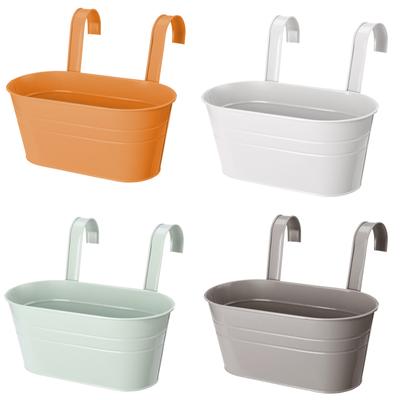 Double Hook Planters Tin Hanging Pots Flower Pot Garden Decoration