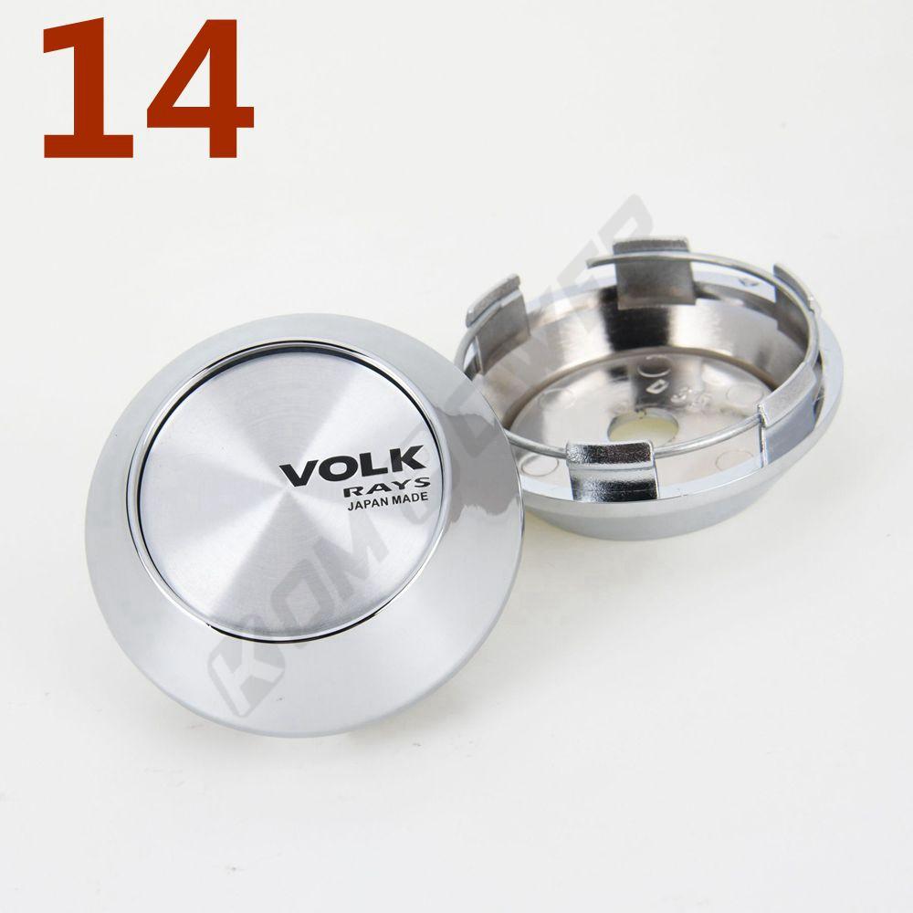 4PCS OD 68MM / ID 62MM Sport Rim Cap RAYS VOLK Racing Logo Sticker Wheel Cover Cap Wheel Center Hub Caps Silver & Black & Bronze