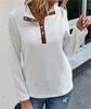 2024 Autumn/Winter Women's Casual Color Block Pullover Hoodie with Pockets
