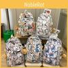 Backpack Large Capacity With Cartoon Cat Dog And Bear Print Designs For Daily