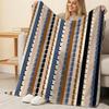 Soft Fluffy Fleece Blanket Breathable Minimal Striped Warm Cozy Throw, Perfect for Home, Naps, Christmas & Halloween