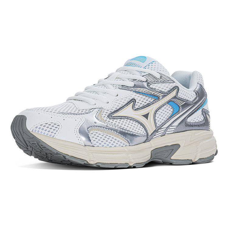 Mizuno Speed 2K Comfortable Versatile Mesh Shock Absorbing Durable Breathable Low Top Running Shoes Unisex sneaker White Silver Blue D1GH222918