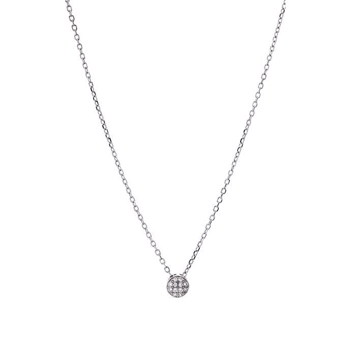 Collier Luxenter En Argent 925 Et Zirconium Brillant Finition En Rhodium - Micmir