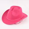 Hot-selling men's and women's children's top hats Western cowboy hats Integrated brim Single-sided large brim