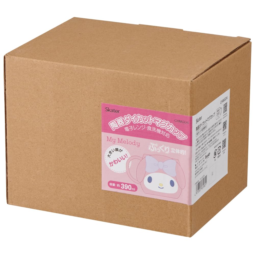 Skater Ceramic Mug, 390ml, Die-Cut, My Melody, Sanrio, CHMGD4-A