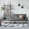 Vidaxl Foldable Sofa With Armrests, Dark Grey, Upholstered