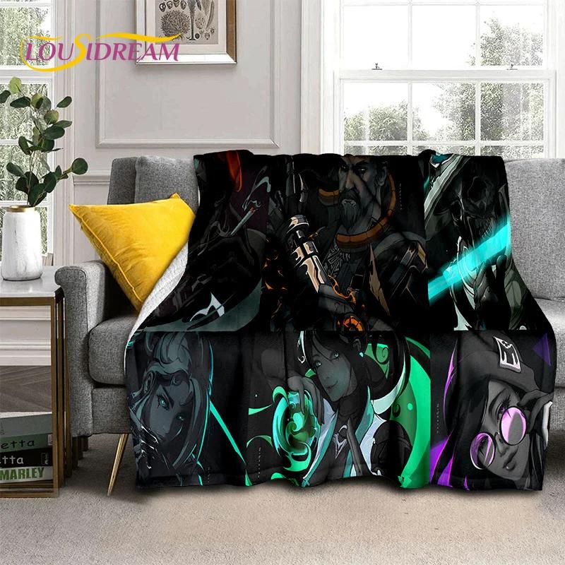 3D Newest VALORANT Cartoon Game Soft Flannel Blankets,Throw Blanket Comfortable Blanket for Picnic Beds Sofa Home Bedroom Gifts