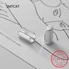 Real 925 Silver Smooth Surface Ear Cuff Clip on Earrings For Women Wedding Party Fine S925 Jewelry DA1794