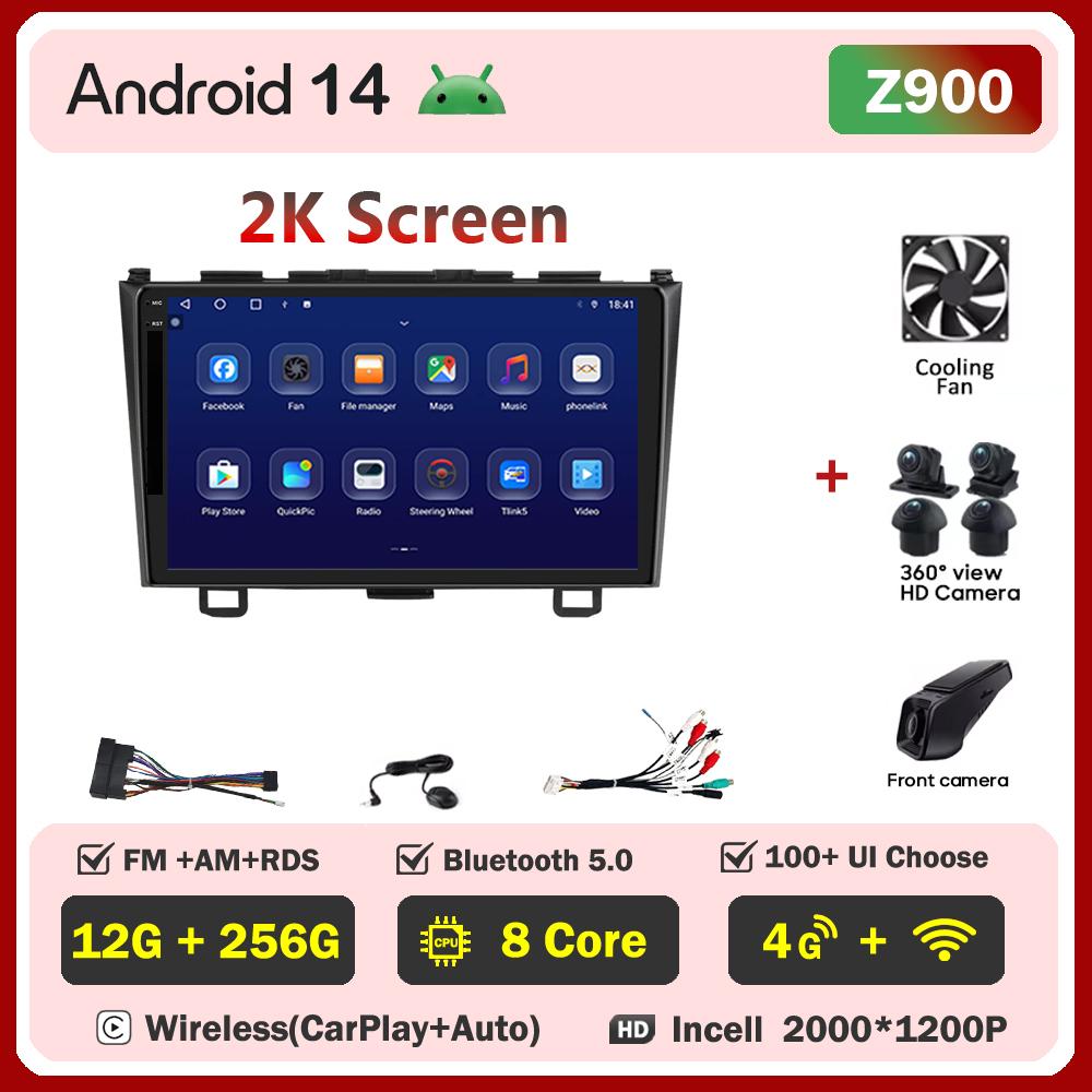 For Honda CR-V 3 RE CRV 2007-2011 Car Multimedia Video Player Android Auto Car Radio Touch Screen GPS Navigation Mirror Link