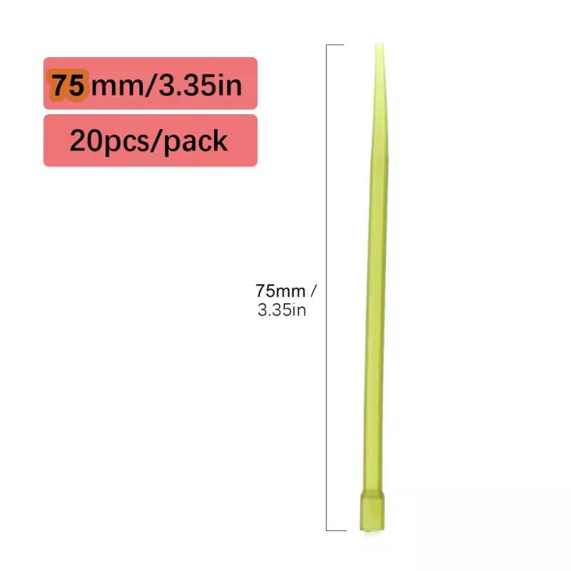 40Mm/60Mm/75Mm Long Anti-Tangle Sleeve Hair Rig Fishing Accessories For Carp Swivels Connector Terminal Fishing Tackle 20Pcs