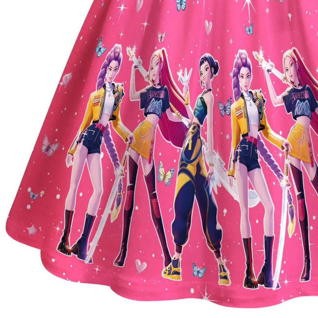 Girls Witch  Girls Flying Sleeves Children's Dress Children's A-line Skirt