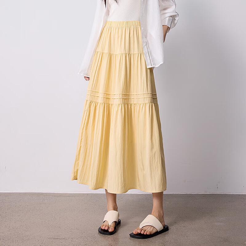 Women's Tiered A-Line High-Waist Maxi Skirt