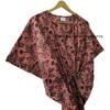 Indian Floral Print Peach Cotton Gypsy Maxi Beach Cover up Women Caftan Dress CKFTN-SCRN-FULL-BUYIT-168