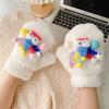 Fluffy Plush Gloves Warm Mitten Gloves Cute Winter Gloves for Women
