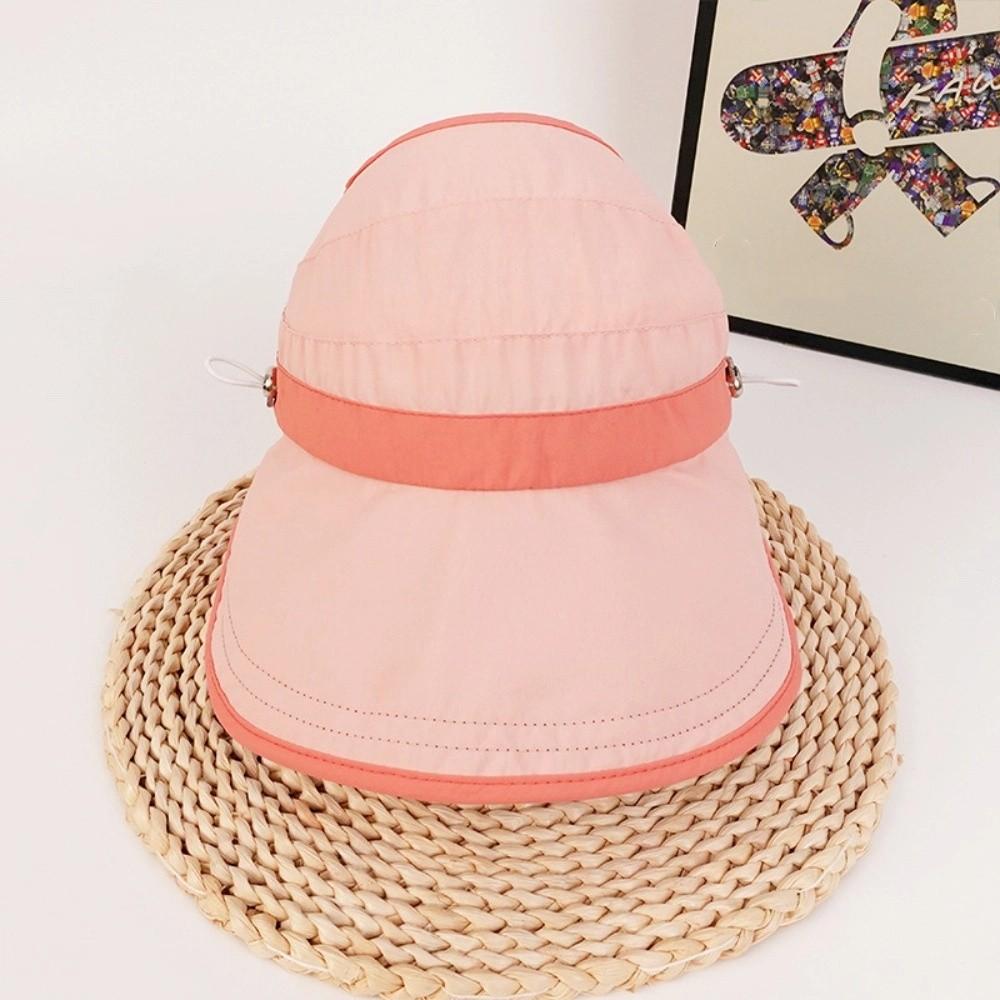 

Quick-dry Candy Color Bucket Hat Solid Color Children s Empty Top Cap Cute Summer Kid Sunhat Boy розовый