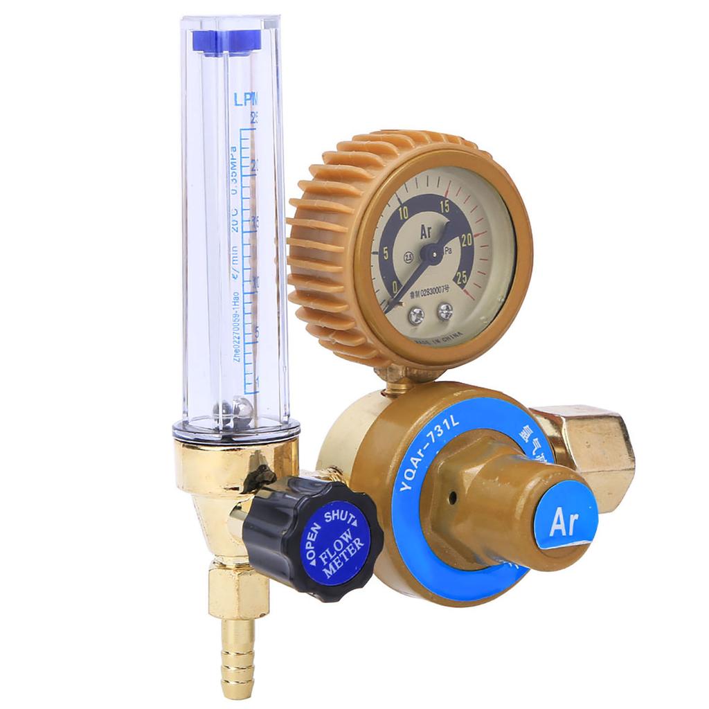 Argon CO2  Meter Welding Regulator, Pressure Gauge, MIG TIG Welder Parts, with Clear Scales,   Resistant, External   Relief Design