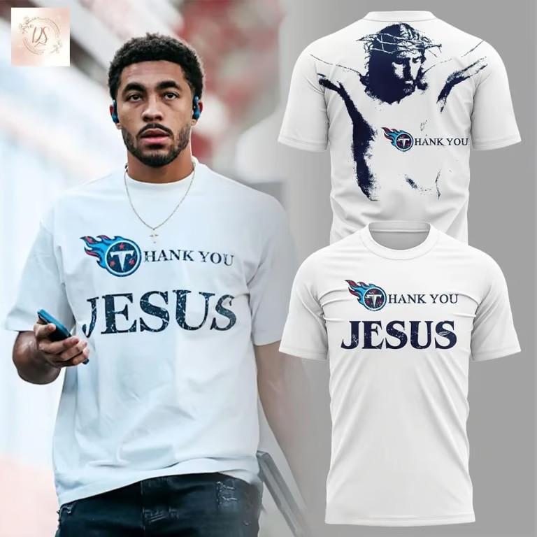 

Titans Thank You Jesus 2025 Two Sided T-Shirt Unisex T-Shirt XL