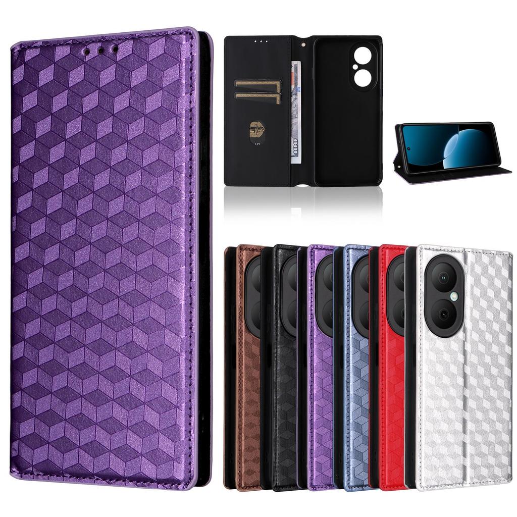 Flip Cover für Huawei Enjoy 80 4G PU-Leder Ganzkörperschutz Mit [RFID-Blockierung] Stoßfest Langlebig Retro Handyhülle