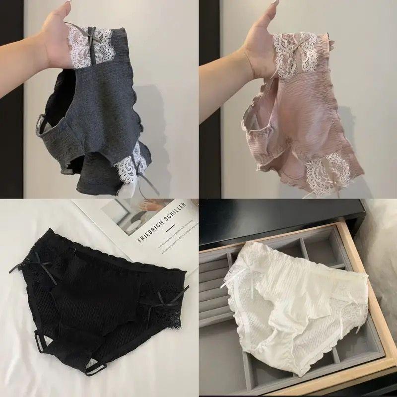 

4 шт. Женское сексуальное кружевное нижнее белье-стринги для женщин, модное нижнее белье, удобные трусики XL
