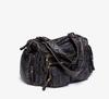 Women's Y2K Washed Distressed Large Motorcycle Shoulder/Crossbody Handbag