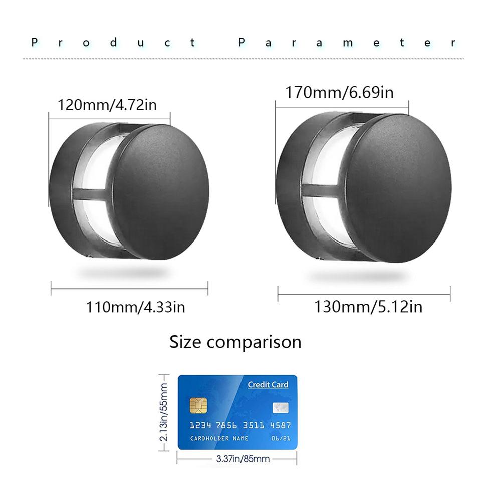 LED Lights Motion Sensor WallLight Pillar Lamp AC85-265V 6W12W Modern Wall Mounted Lamp Outdoor Garden Indoor for Bedroom Stairs