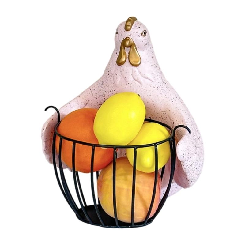 Stabiler Eisenrahmen Bukolischer Hühner-Dekokorb Benutzerfreundliche Emaille-Klebstoffe für Veranstaltung Heimorganisation