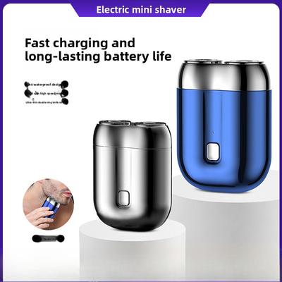 Mini Elektrorasierer Reise Tragbar Herren Bartmesser Lange Akkulaufzeit Nass- und Trockenanwendung Ohne Klingenaufsatz
