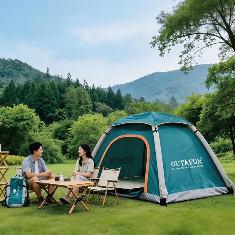 OUTAFUN Automatic Inflatable RV Camping Tent with Sun Protection - Portable & Foldable
