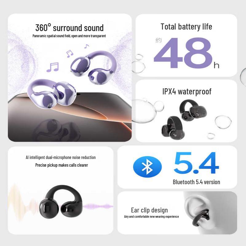 WOPOW OWS18 Open-Ear Active Noise Cancelling Bluetooth Sports Headset